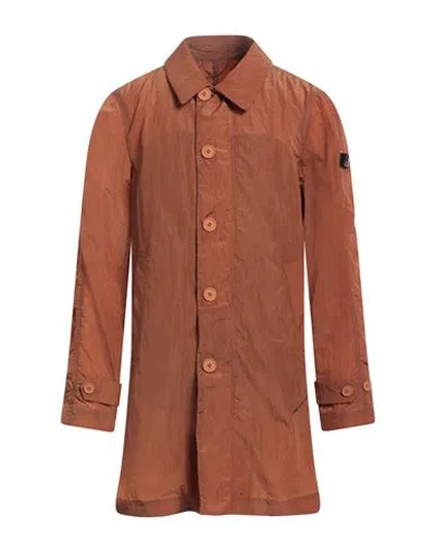 Peuterey Man Overcoat & Trench Coat Brown Size M Polyamide
