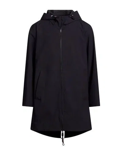 Peuterey Man Overcoat & Trench Coat Midnight Blue Size 42 Cotton, Elastane In Black
