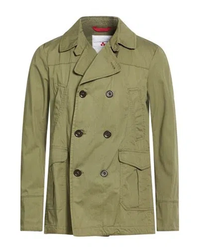 Peuterey Man Overcoat & Trench Coat Military Green Size Xl Cotton