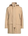 Peuterey Man Overcoat Sand Size M Cotton In Beige