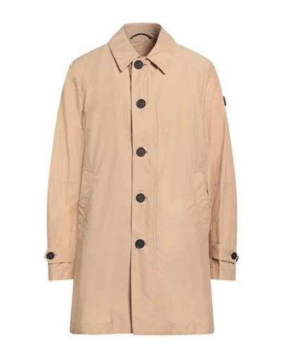 Peuterey Man Overcoat & Trench Coat Sand Size M Cotton, Polyamide In Neutral