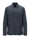 Peuterey Man Overcoat & Trench Coat Slate Blue Size Xl Cotton, Polyamide