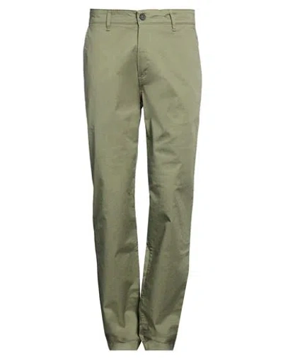 Peuterey Man Pants Military Green Size 30 Cotton, Elastane
