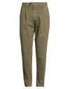 Peuterey Man Pants Military Green Size 40 Cotton, Elastane In Green