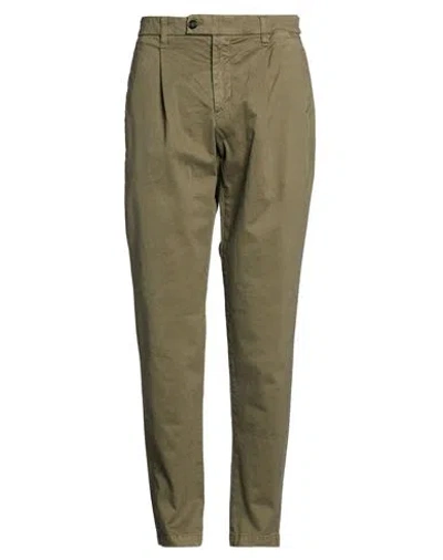 Peuterey Man Pants Military Green Size 40 Cotton, Elastane