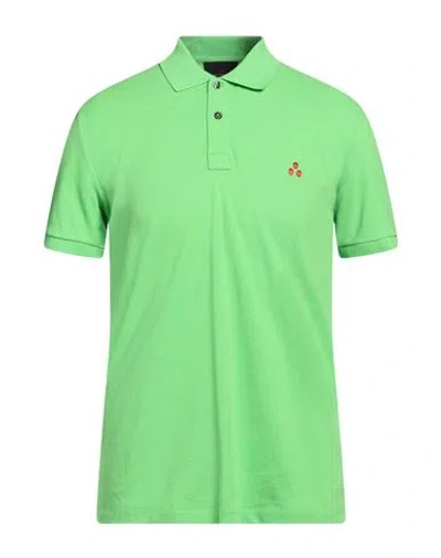 Peuterey Man Polo Shirt Acid Green Size Xl Cotton