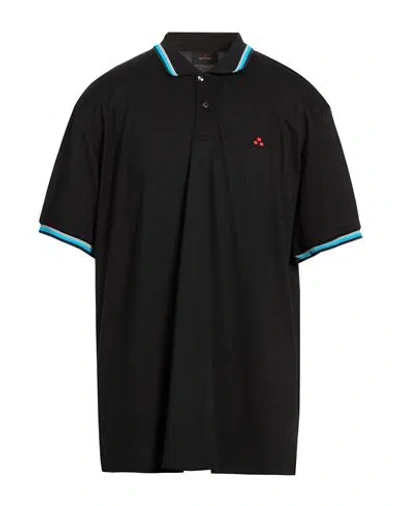 Peuterey Man Polo Shirt Black Size 3xl Cotton