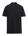 Peuterey Man Polo Shirt Black Size S Cotton In Multi
