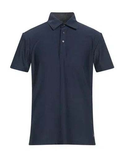 Peuterey Man Polo Shirt Midnight Blue Size Xl Polyamide, Elastane