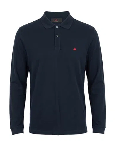 Peuterey Man Polo Shirt Midnight Blue Size Xs Cotton