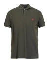Peuterey Man Polo Shirt Military Green Size 3xl Cotton