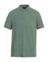 Peuterey Man Polo Shirt Military Green Size M Polyamide, Elastane In Green