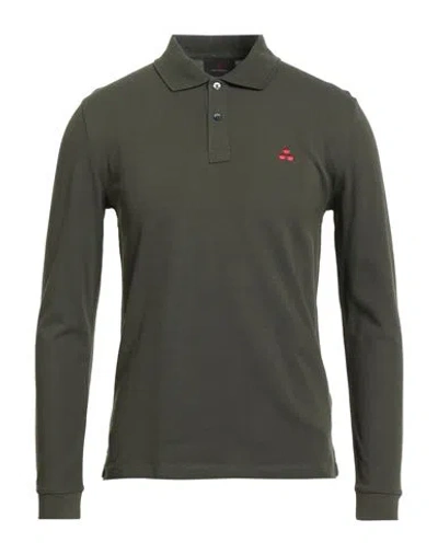 Peuterey Man Polo Shirt Military Green Size Xxl Cotton