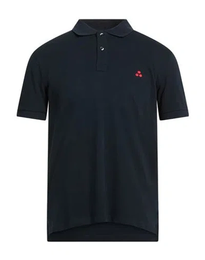 Peuterey Man Polo Shirt Navy Size Xl Cotton In Blue