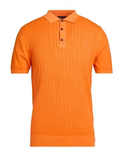 Peuterey Man Polo Shirt Orange Size M Cotton