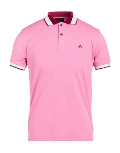 Peuterey Man Polo Shirt Pink Size Xs Polyester