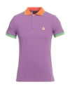 Peuterey Man Polo Shirt Purple Size S Cotton, Elastane