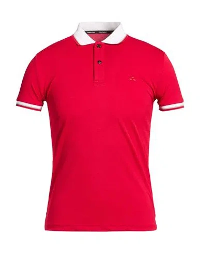 Peuterey Man Polo Shirt Red Size Xxs Polyester