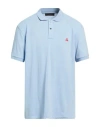 Peuterey Man Polo Shirt Sky Blue Size Xxl Cotton
