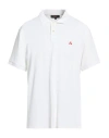 Peuterey Man Polo Shirt White Size Xxl Polyamide, Elastane In White