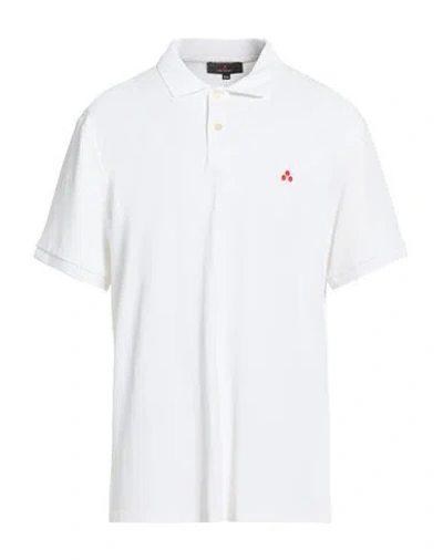 Peuterey Man Polo Shirt White Size Xxl Polyamide, Elastane