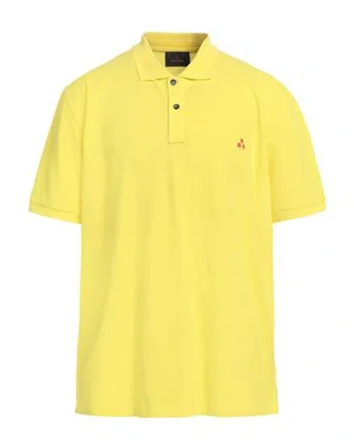 Peuterey Man Polo Shirt Yellow Size 3xl Cotton