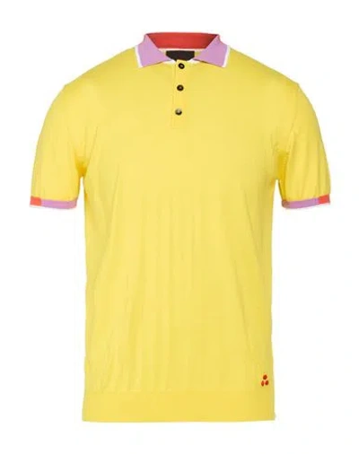 Peuterey Man Polo Shirt Yellow Size M Cotton