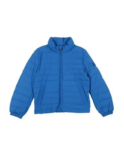 Peuterey Man Puffer Azure Size 6 Polyamide, Elastane In Blue
