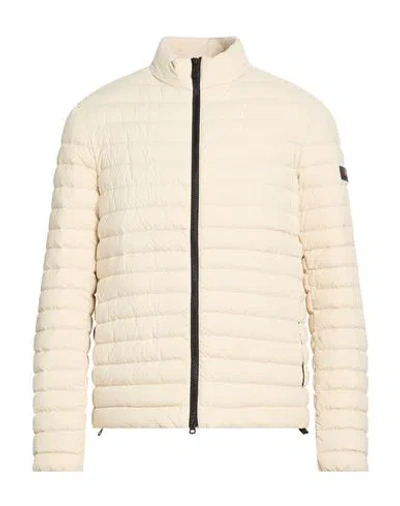 Peuterey Man Puffer Beige Size Xl Polyamide In Animal Print