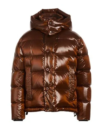 Peuterey Man Puffer Bronze Size M Polyamide In Brown