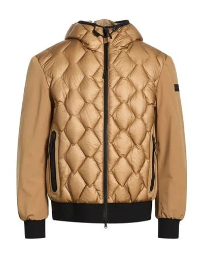 Peuterey Man Puffer Camel Size Xxl Polyamide In Brown