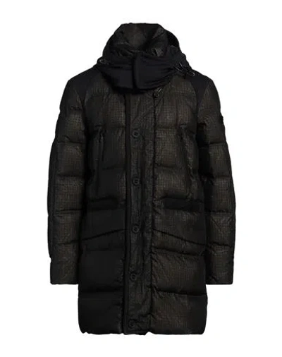 Peuterey Man Puffer Charcoal Size Xxl Polyamide, Polyester In Gray