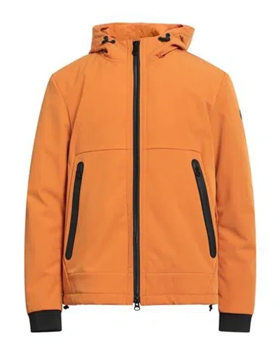 Peuterey Man Puffer Mandarin Size M Polyamide In Orange