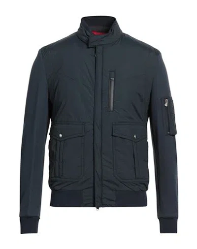 Peuterey Man Puffer Midnight Blue Size M Polyamide, Elastane In Black
