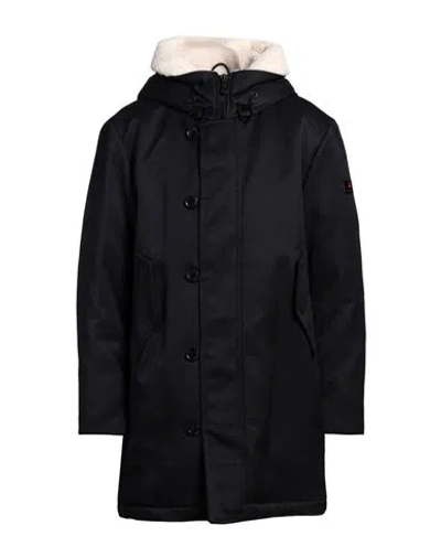 Peuterey Man Puffer Midnight Blue Size M Wool, Polyamide In Black