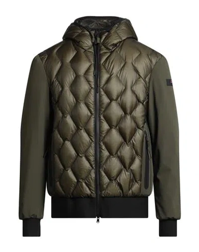 Peuterey Man Puffer Military Green Size Xl Polyamide