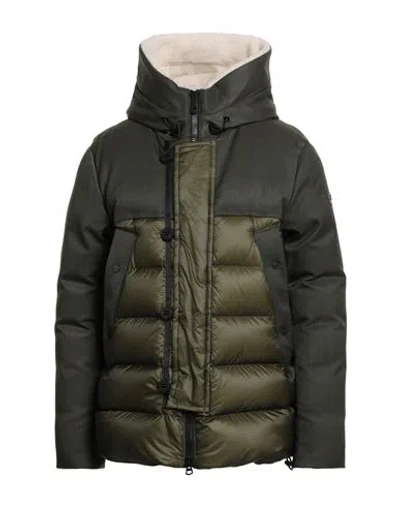 PEUTEREY PEUTEREY MAN PUFFER MILITARY GREEN SIZE XL WOOL, POLYAMIDE