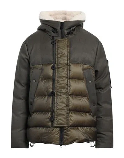 Peuterey Man Puffer Military Green Size Xl Wool, Polyamide