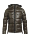 Peuterey Man Puffer Military Green Size Xs Polyamide In Green
