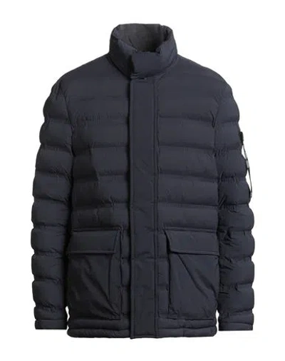 Peuterey Man Puffer Navy Size L Polyamide, Elastane In Blue