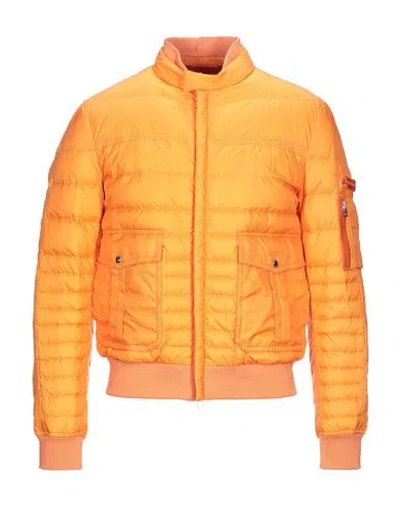 Peuterey Man Puffer Orange Size L Polyamide, Polyester, Elastane In Yellow