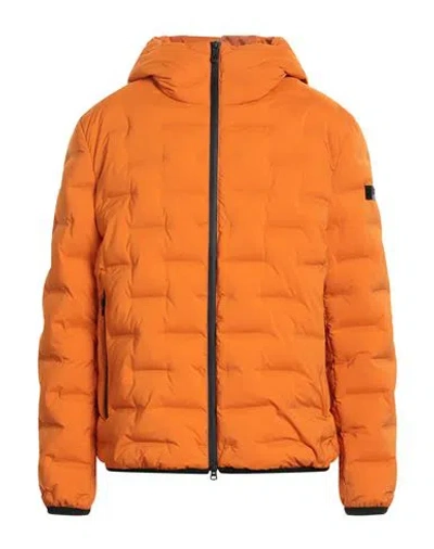 Peuterey Man Puffer Orange Size L Polyester, Elastane