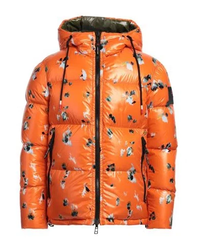 Peuterey Man Puffer Orange Size M Polyamide
