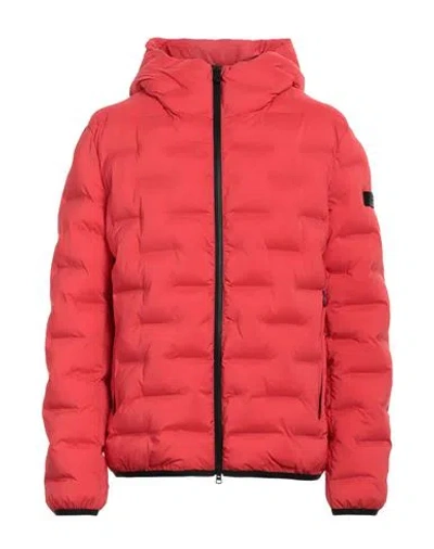 Peuterey Man Puffer Red Size L Polyester, Elastane In Red