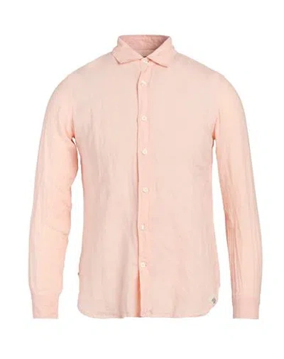 Peuterey Man Shirt Apricot Size S Linen In Neutral