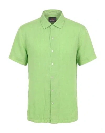 Peuterey Man Shirt Green Size M Linen