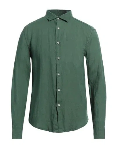 Peuterey Man Shirt Green Size Xxl Linen In Green