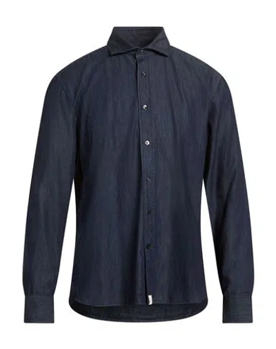 Peuterey Man Shirt Midnight Blue Size 3xl Cotton