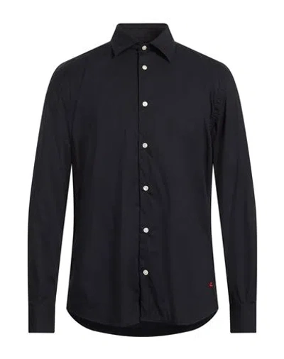 Peuterey Man Shirt Midnight Blue Size 3xl Cotton, Elastane In Black