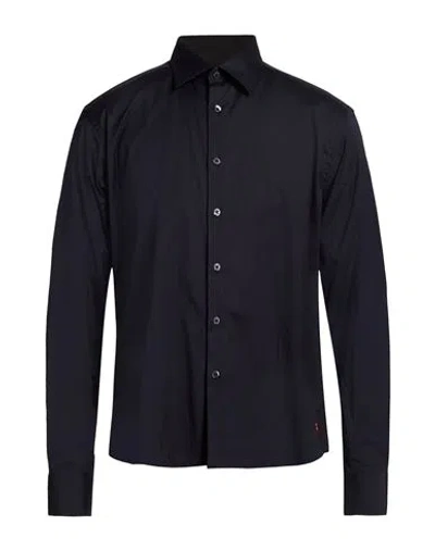 Peuterey Man Shirt Midnight Blue Size L Cotton, Elastane